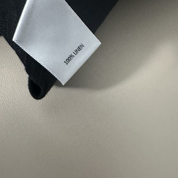 Baird McNutt Murano Linen Shirt Mens 2XB Black Mandarin Collar Button Up GUC - Picture 8 of 10